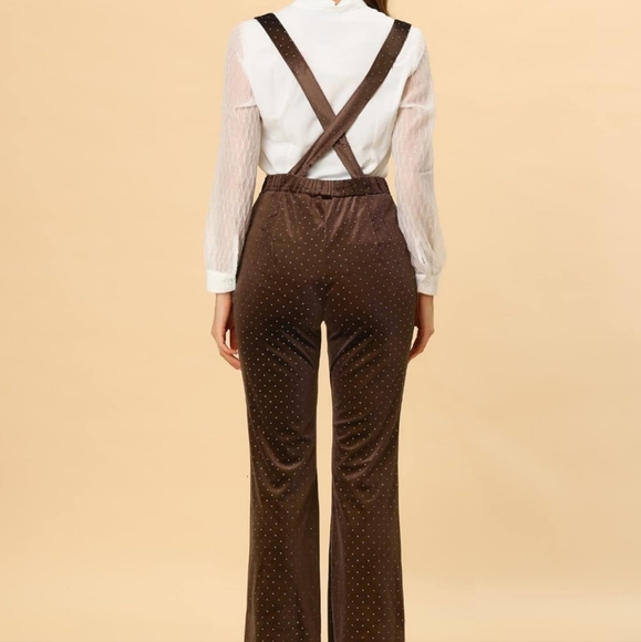 Amazon Velvet Pants/Suspenders with Silver Accents, New in Package, sz Large - Picture 2 of 7